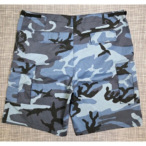 NWOT ROTHCO Military BDU Cargo Shorts Camo Blue 10.5 inseam Men's XXL Reg 43-47" - Picture 12 of 13